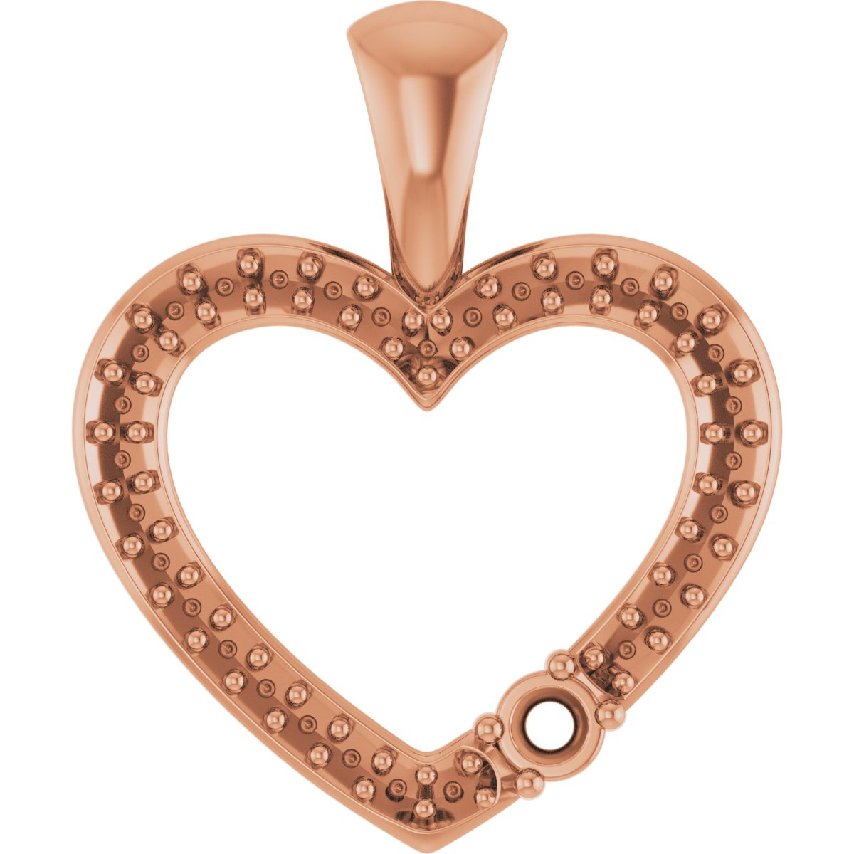 Accented Family Heart Pendant