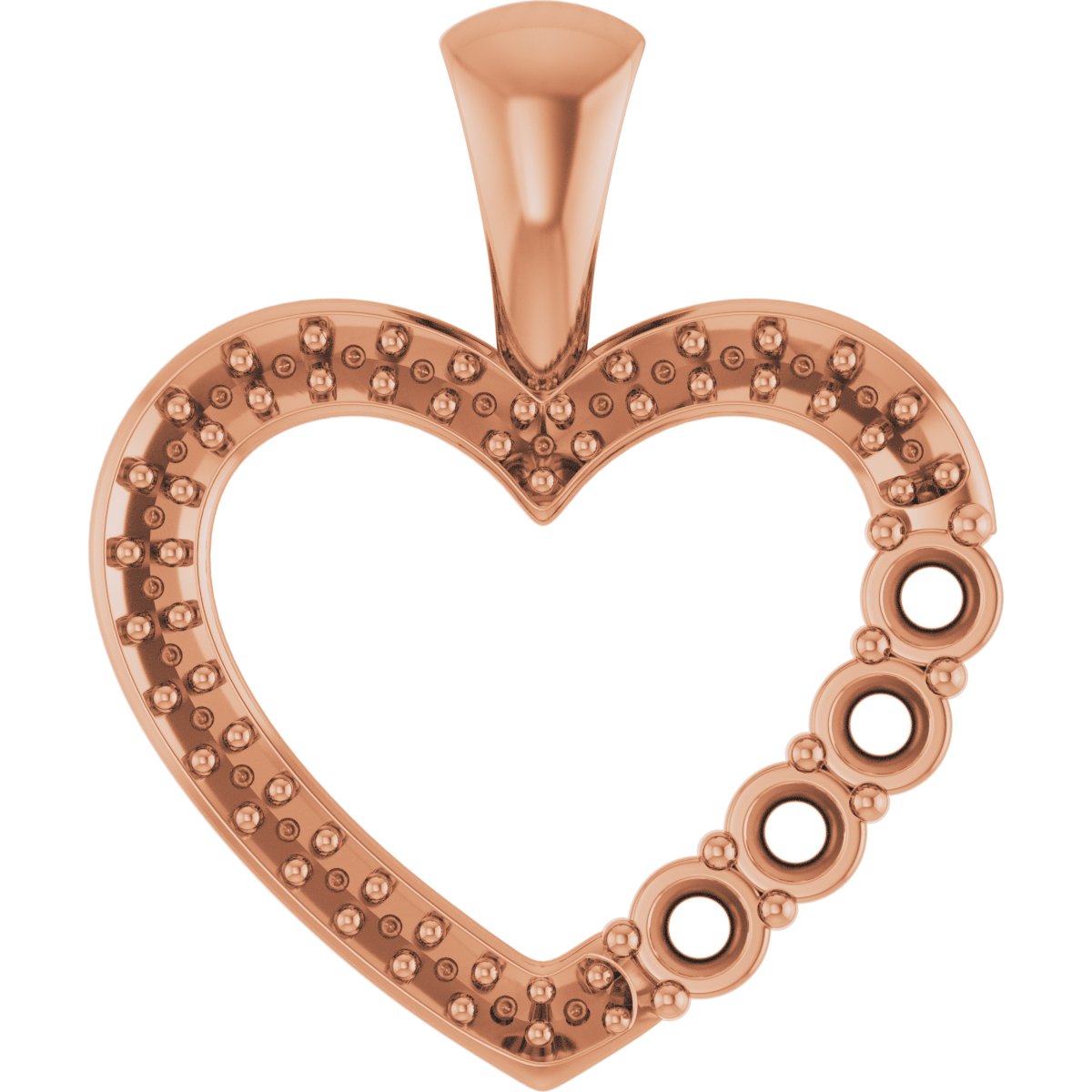 Accented Family Heart Pendant