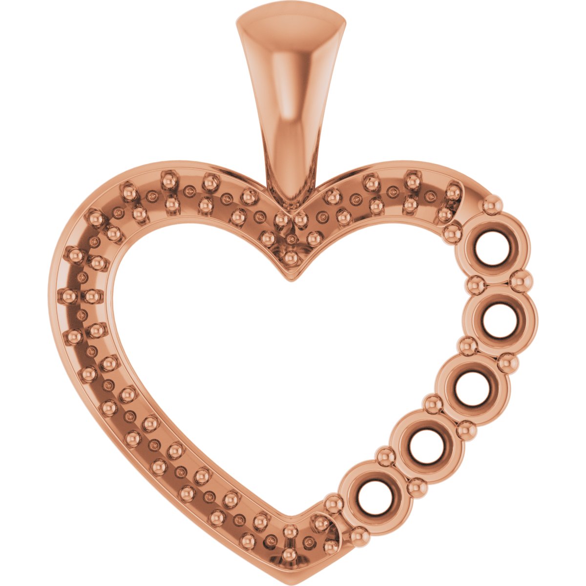 Accented Family Heart Pendant