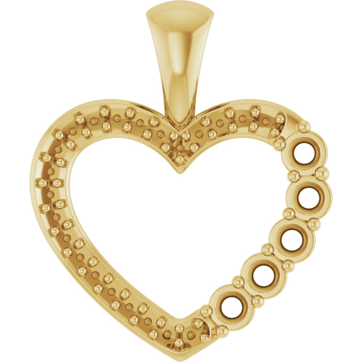 Accented Family Heart Pendant