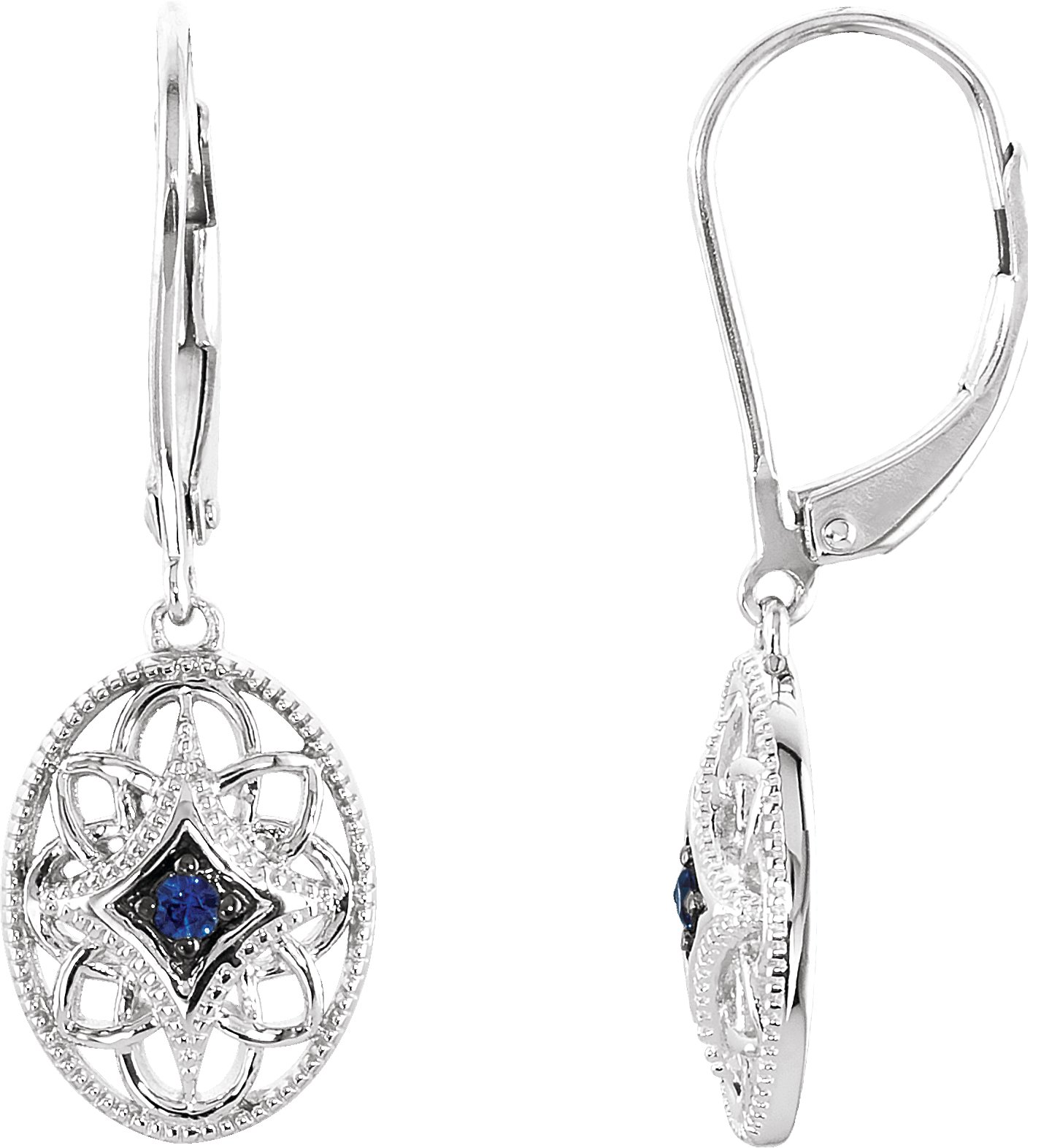 Gemstone Fashion | Filigree Lever Back Earrings