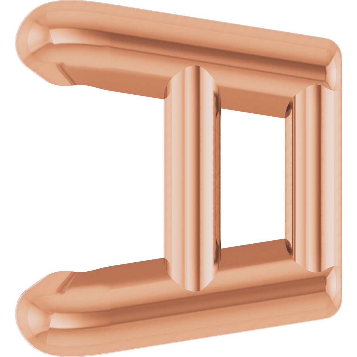 Square 4-Prong Ultra-Lightweight Earring Setting