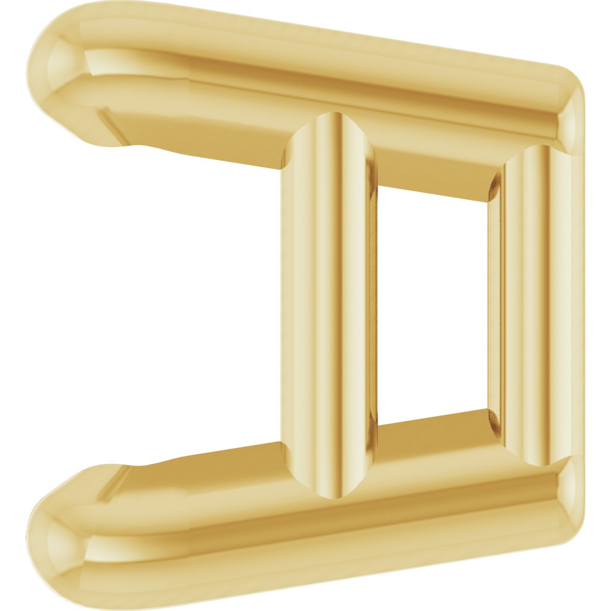 Square 4-Prong Ultra-Lightweight Earring Setting