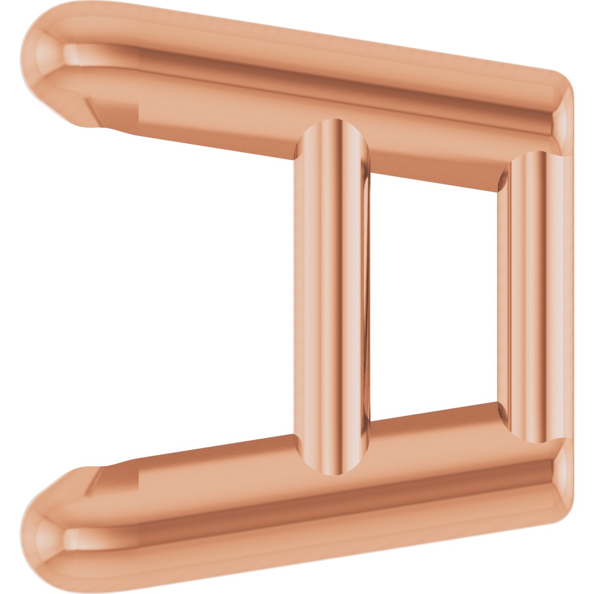 Square 4-Prong Ultra-Lightweight Earring Setting