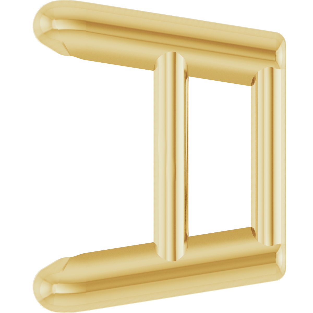 Square 4-Prong Ultra-Lightweight Earring Setting