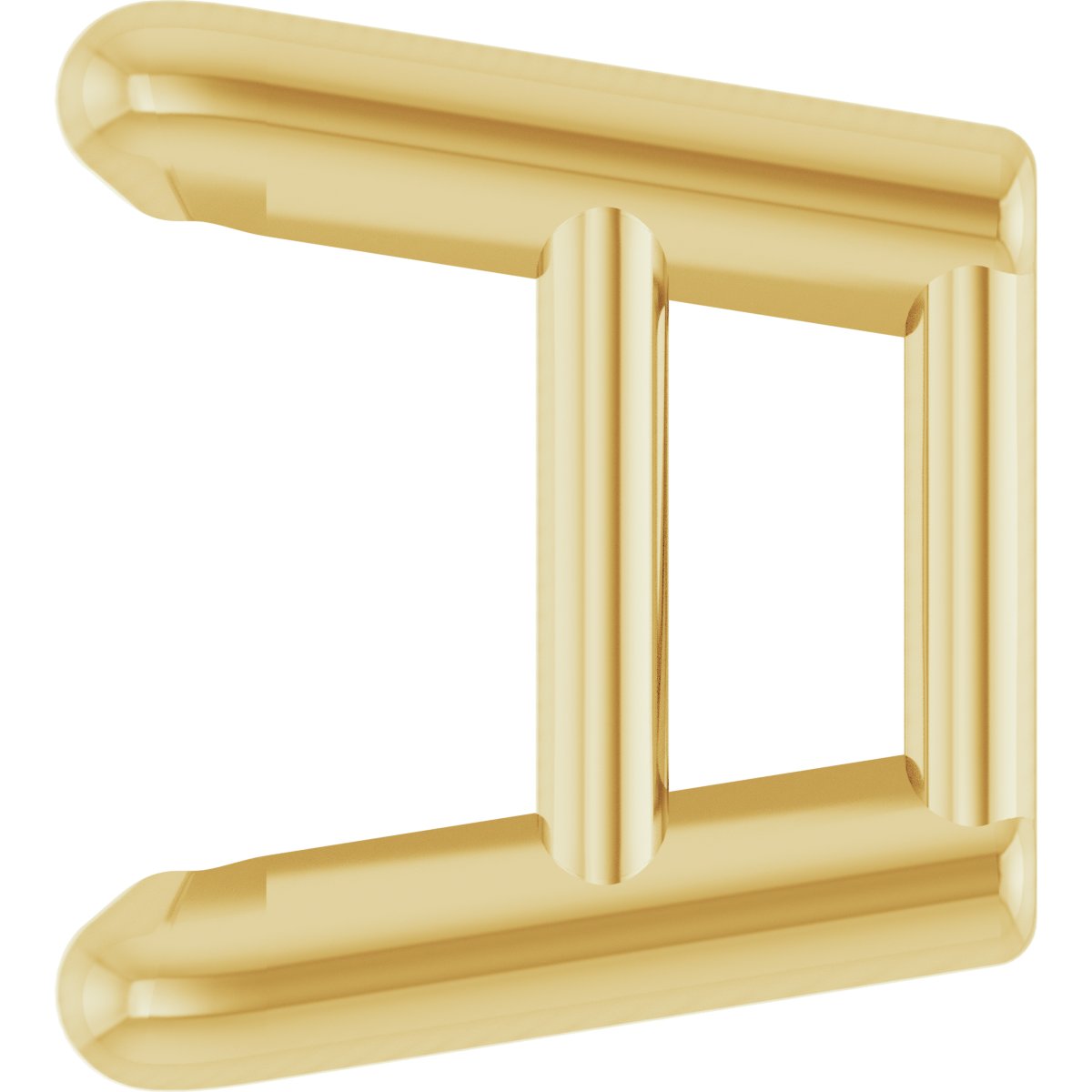 Square 4-Prong Ultra-Lightweight Earring Setting