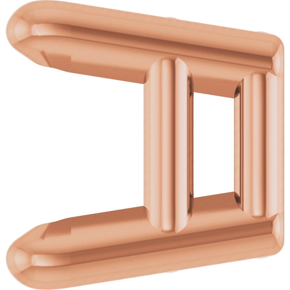 Square 4-Prong Ultra-Lightweight Earring Setting