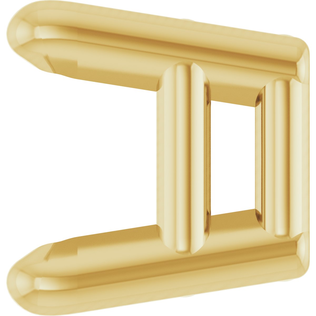 Square 4-Prong Ultra-Lightweight Earring Setting