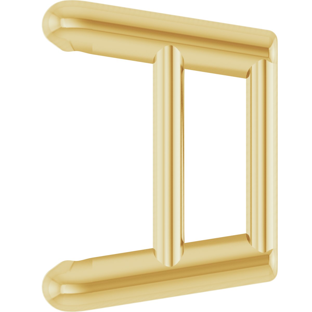 Square 4-Prong Ultra-Lightweight Earring Setting