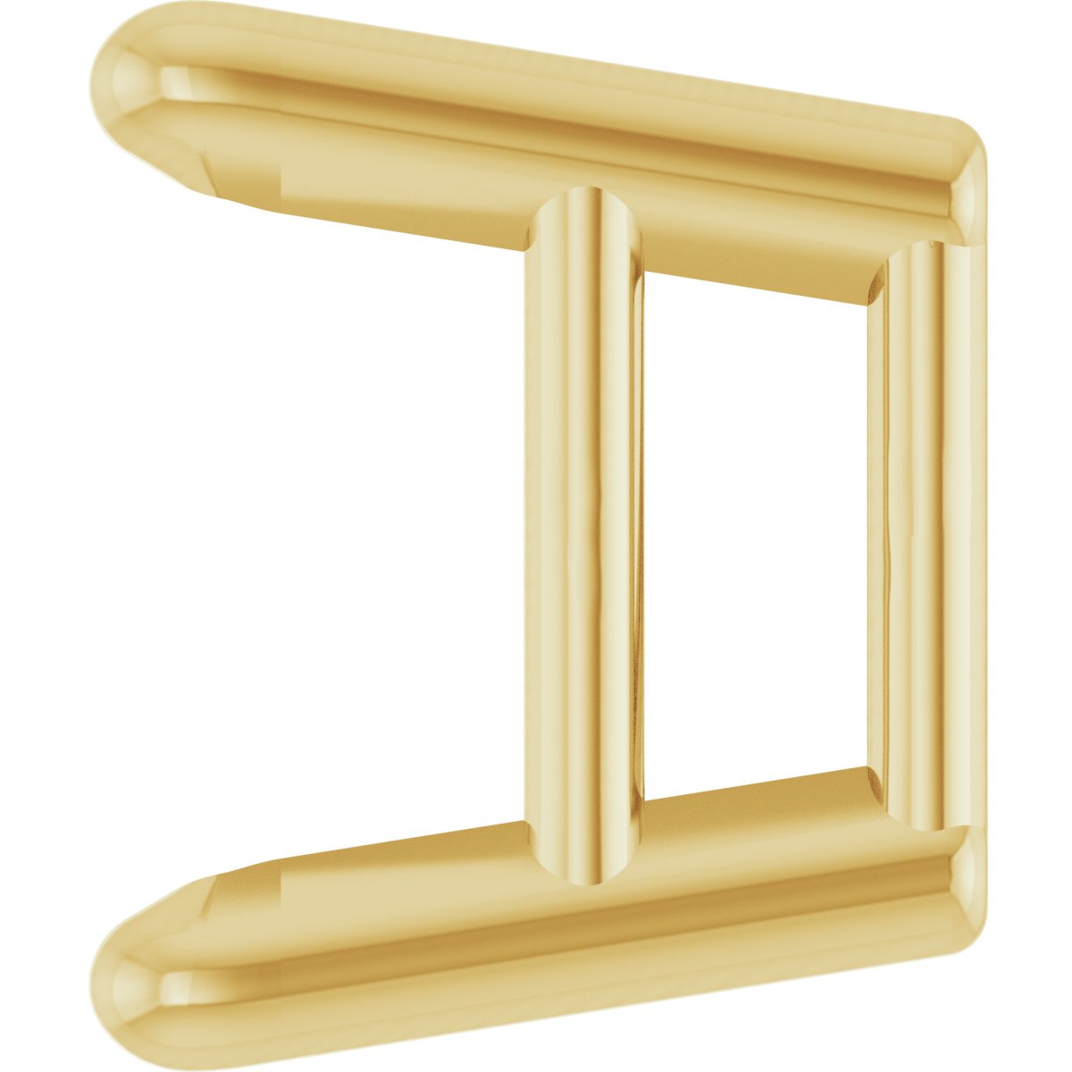 Square 4-Prong Ultra-Lightweight Earring Setting