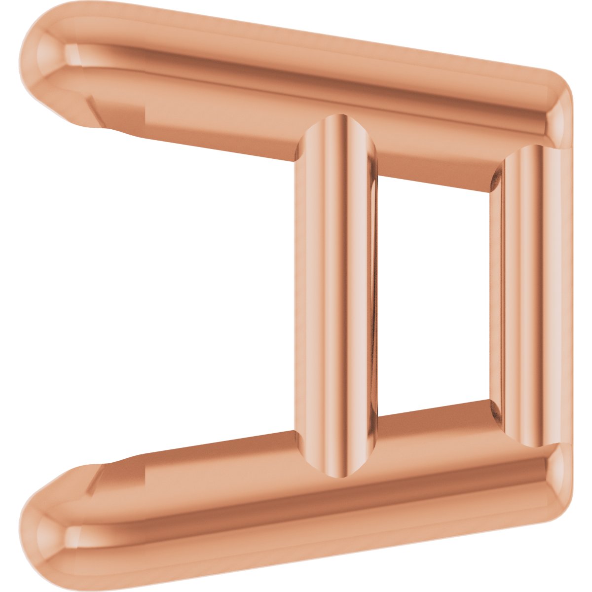 Square 4-Prong Ultra-Lightweight Earring Setting