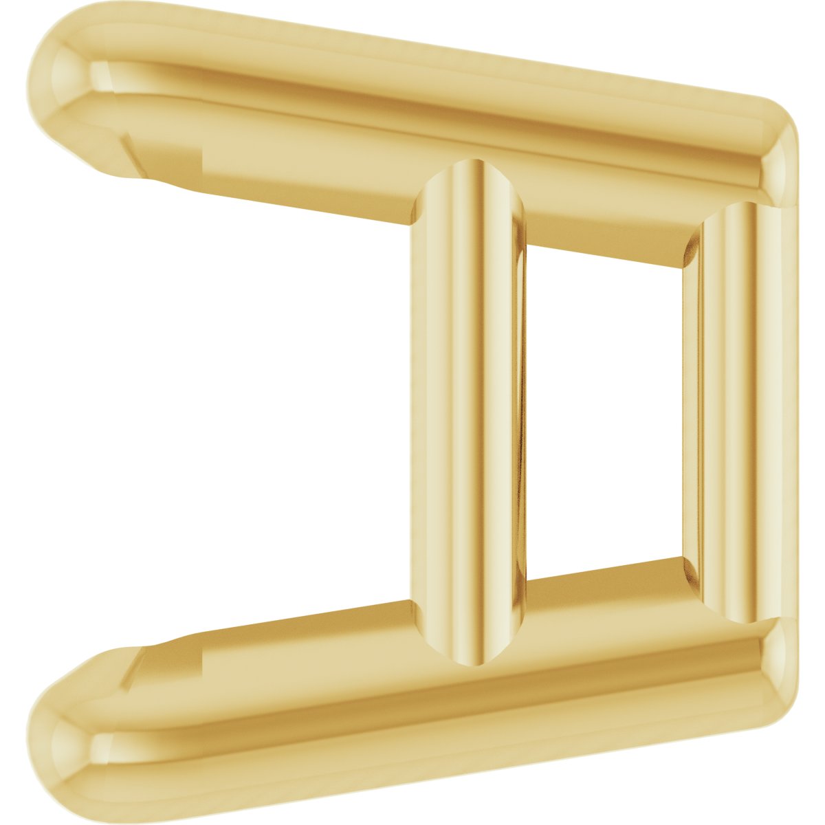 Square 4-Prong Ultra-Lightweight Earring Setting