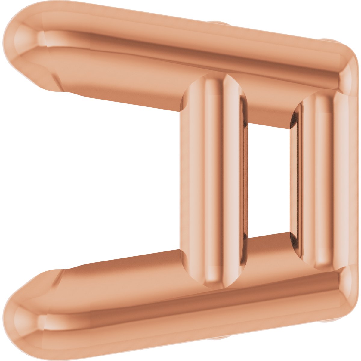 Square 4-Prong Ultra-Lightweight Earring Setting