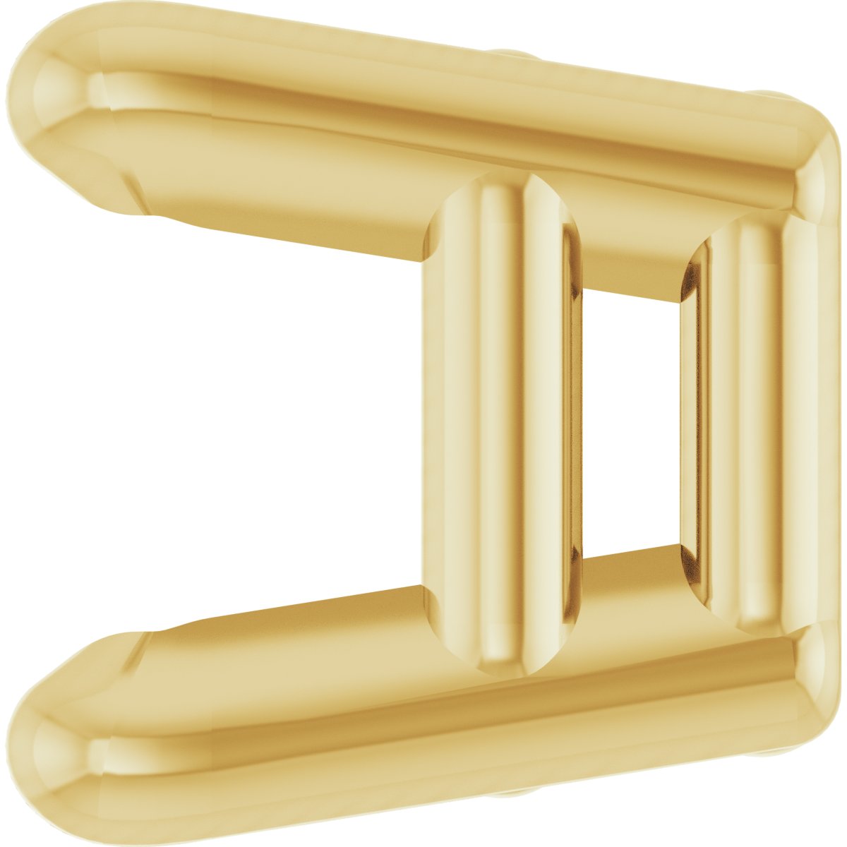 Square 4-Prong Ultra-Lightweight Earring Setting