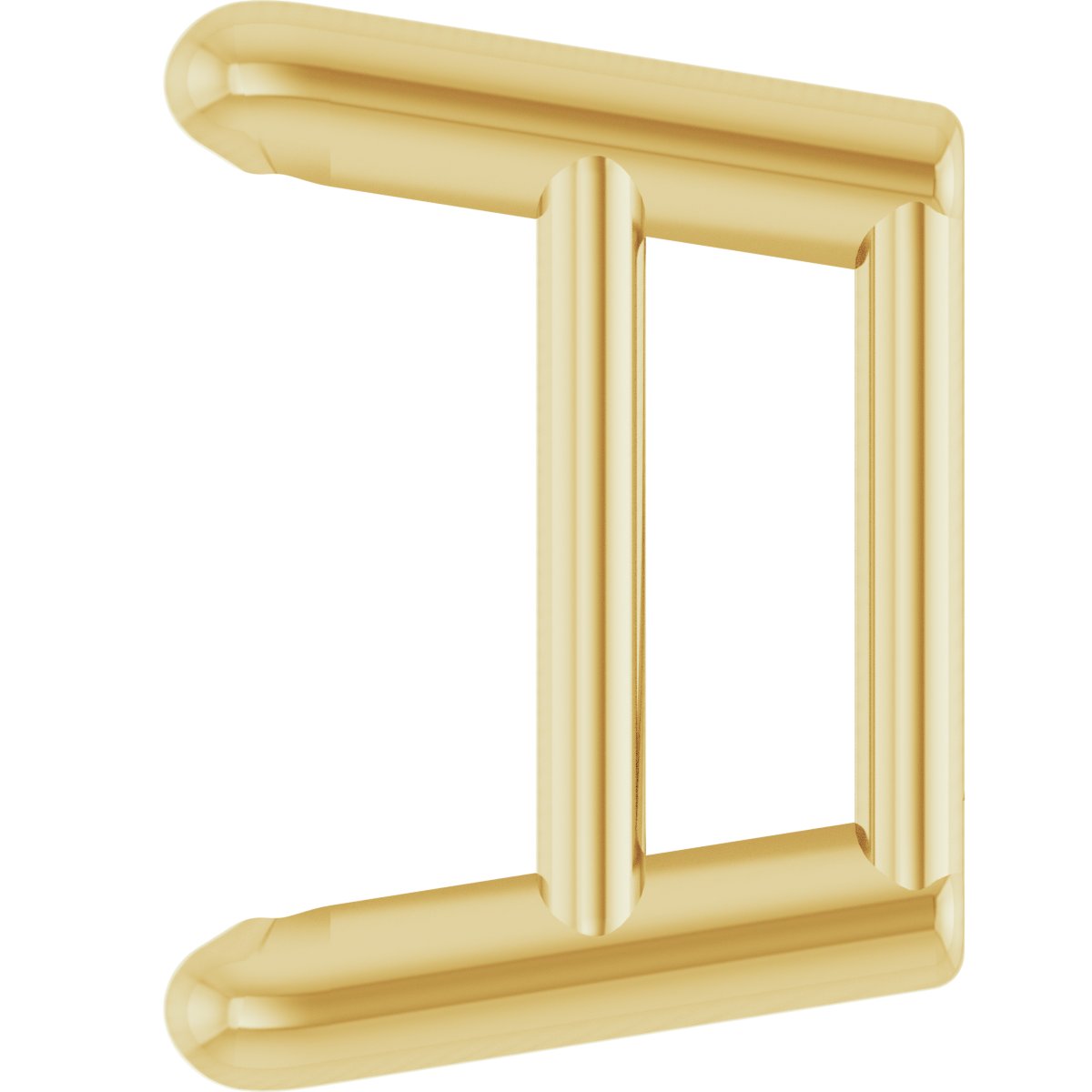 Square 4-Prong Ultra-Lightweight Earring Setting