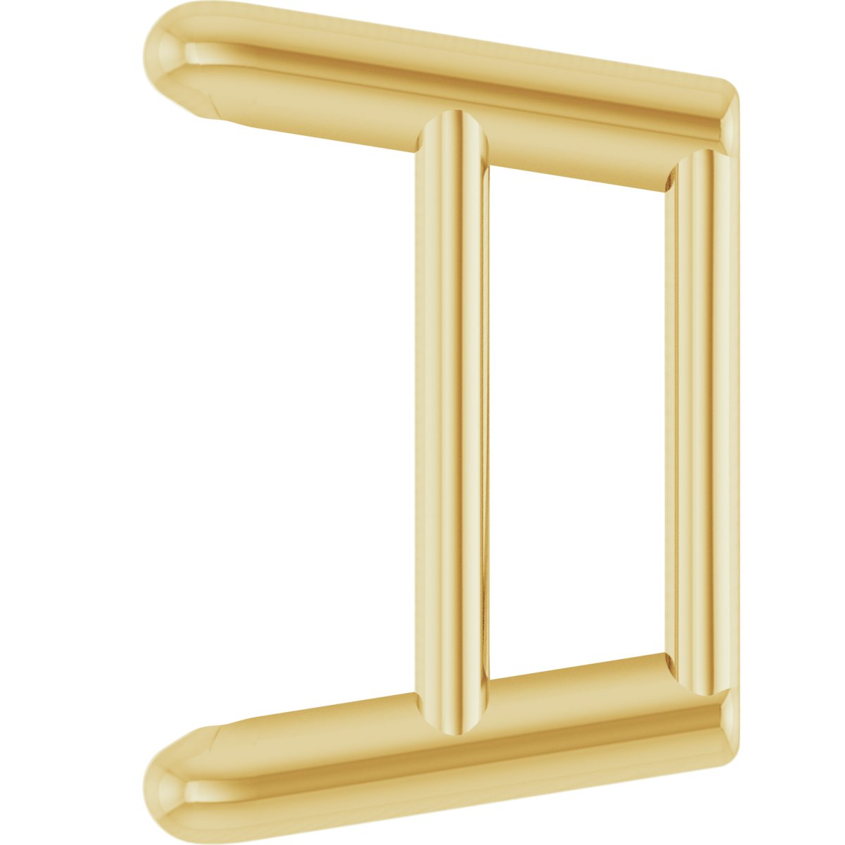 Square 4-Prong Ultra-Lightweight Earring Setting