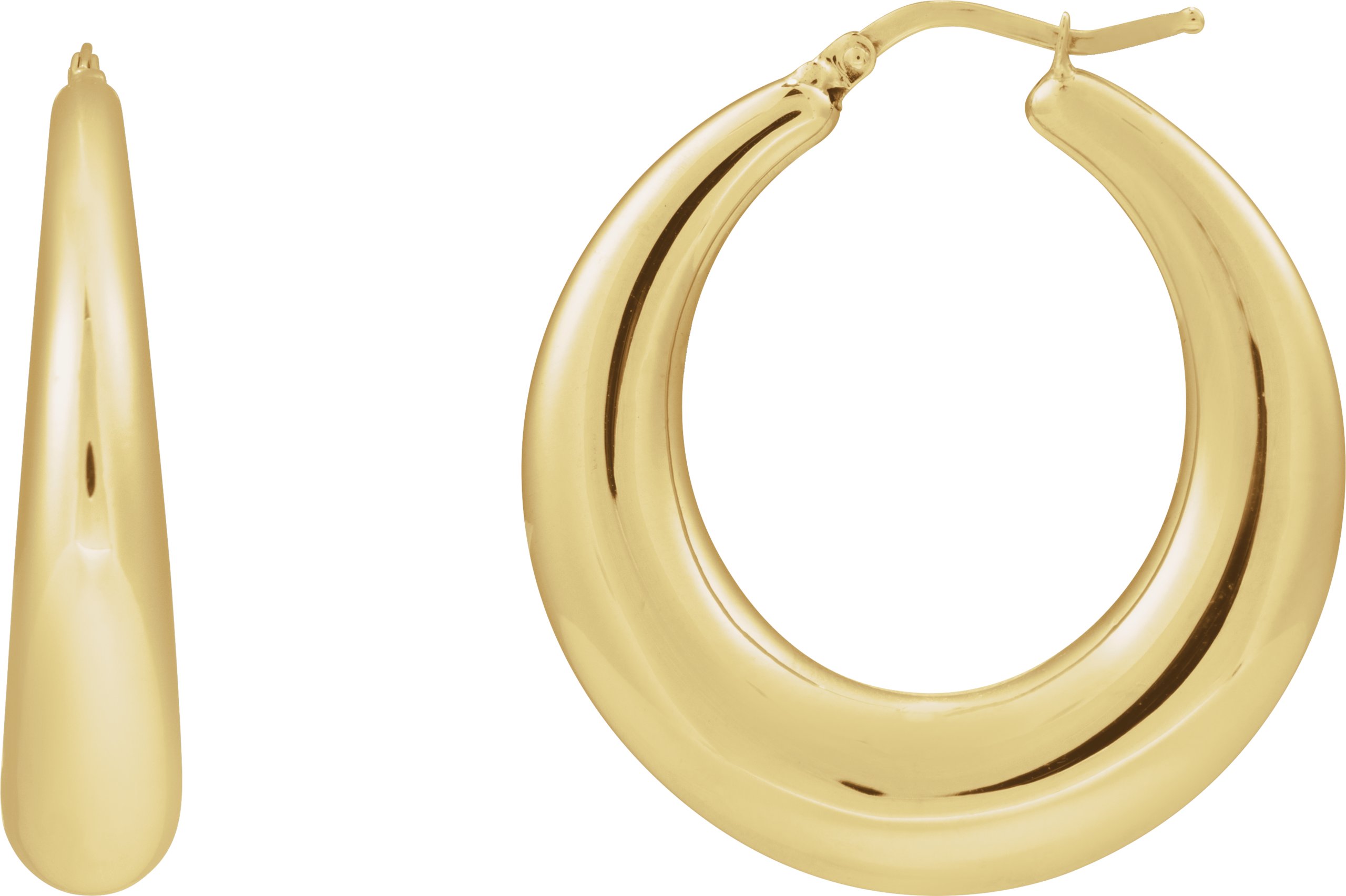 14K Yellow 37.2 mm Hoop Earrings Ref 22521799