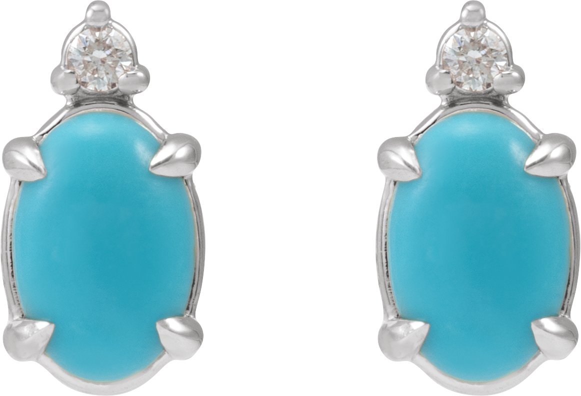 Alternative view of Accented Cabochon Earrings