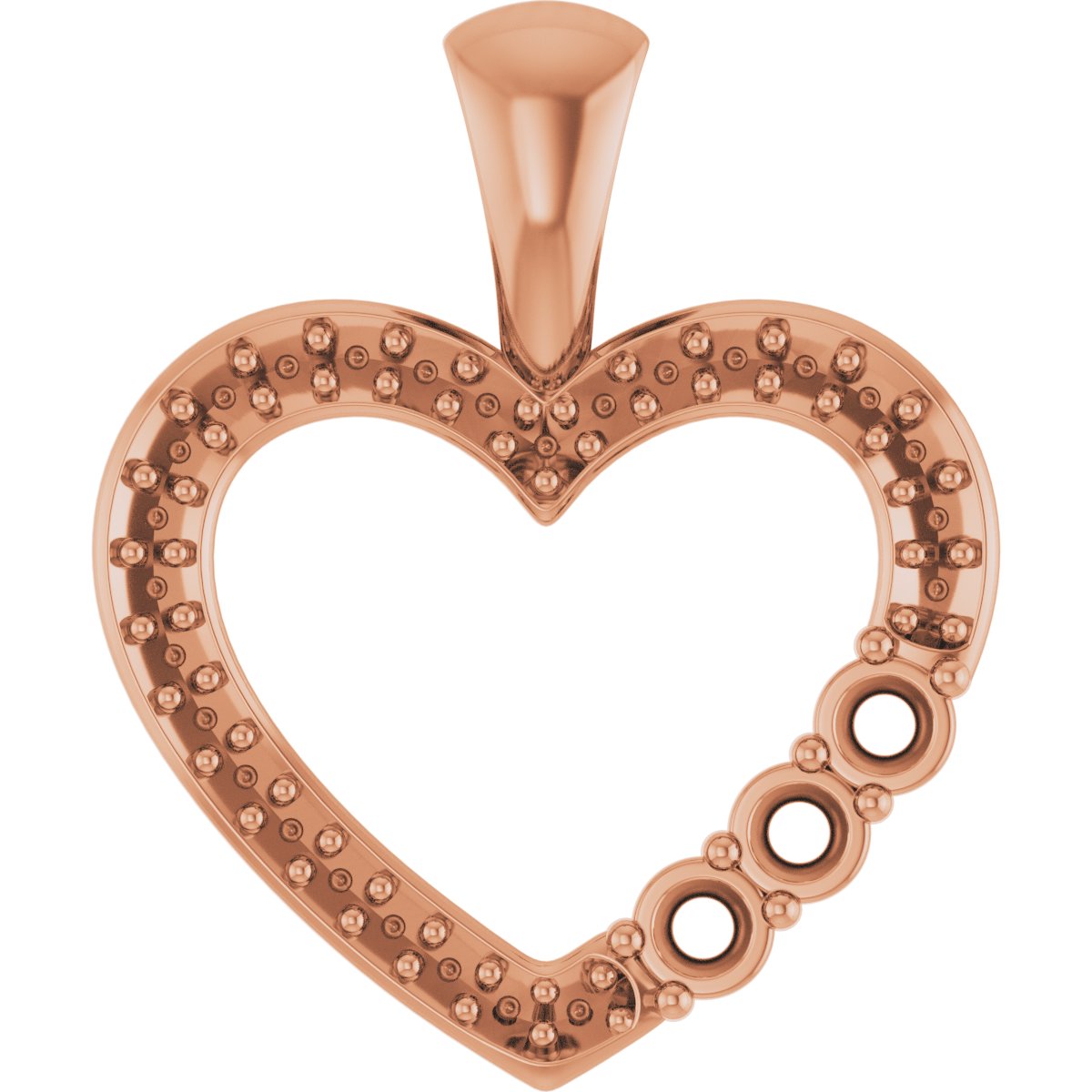 Accented Family Heart Pendant