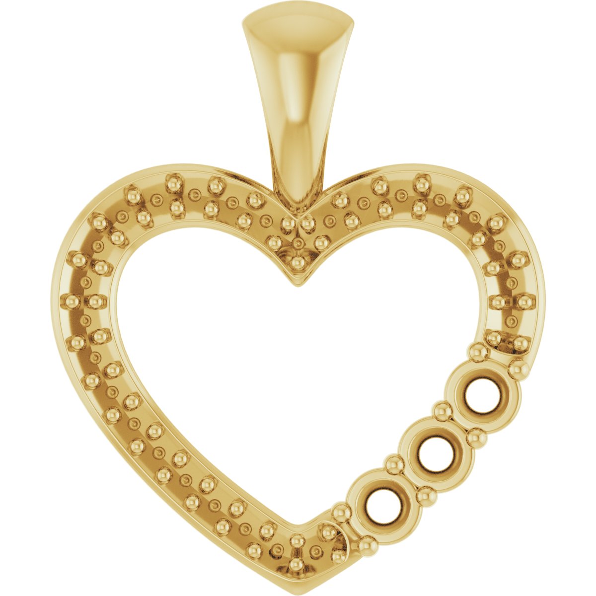 Accented Family Heart Pendant