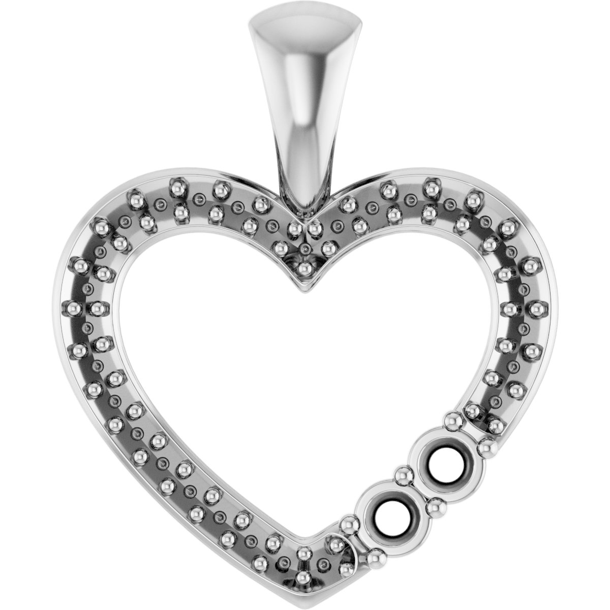 Accented Family Heart Pendant