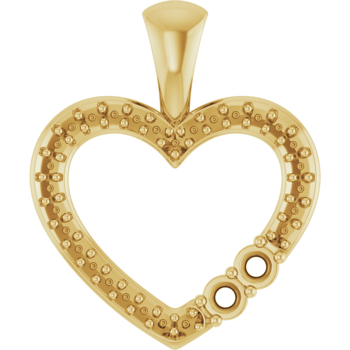 Accented Family Heart Pendant