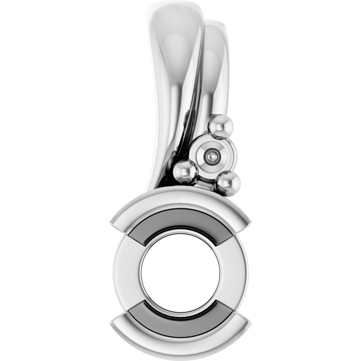 Accented Half Bezel Pendant