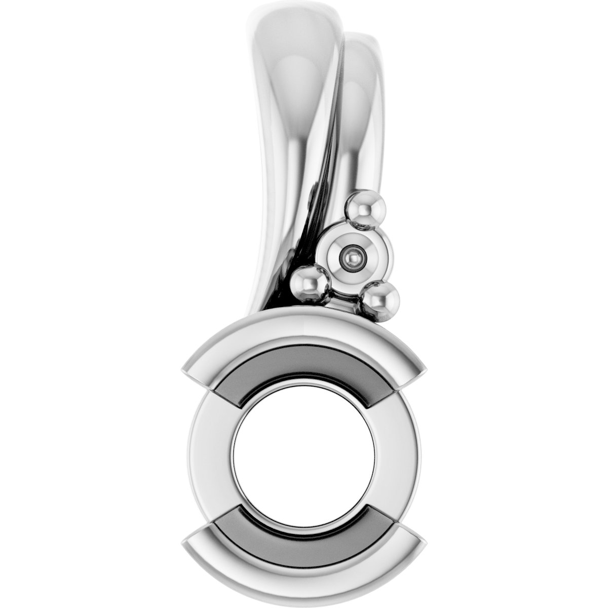 Accented Half Bezel Pendant