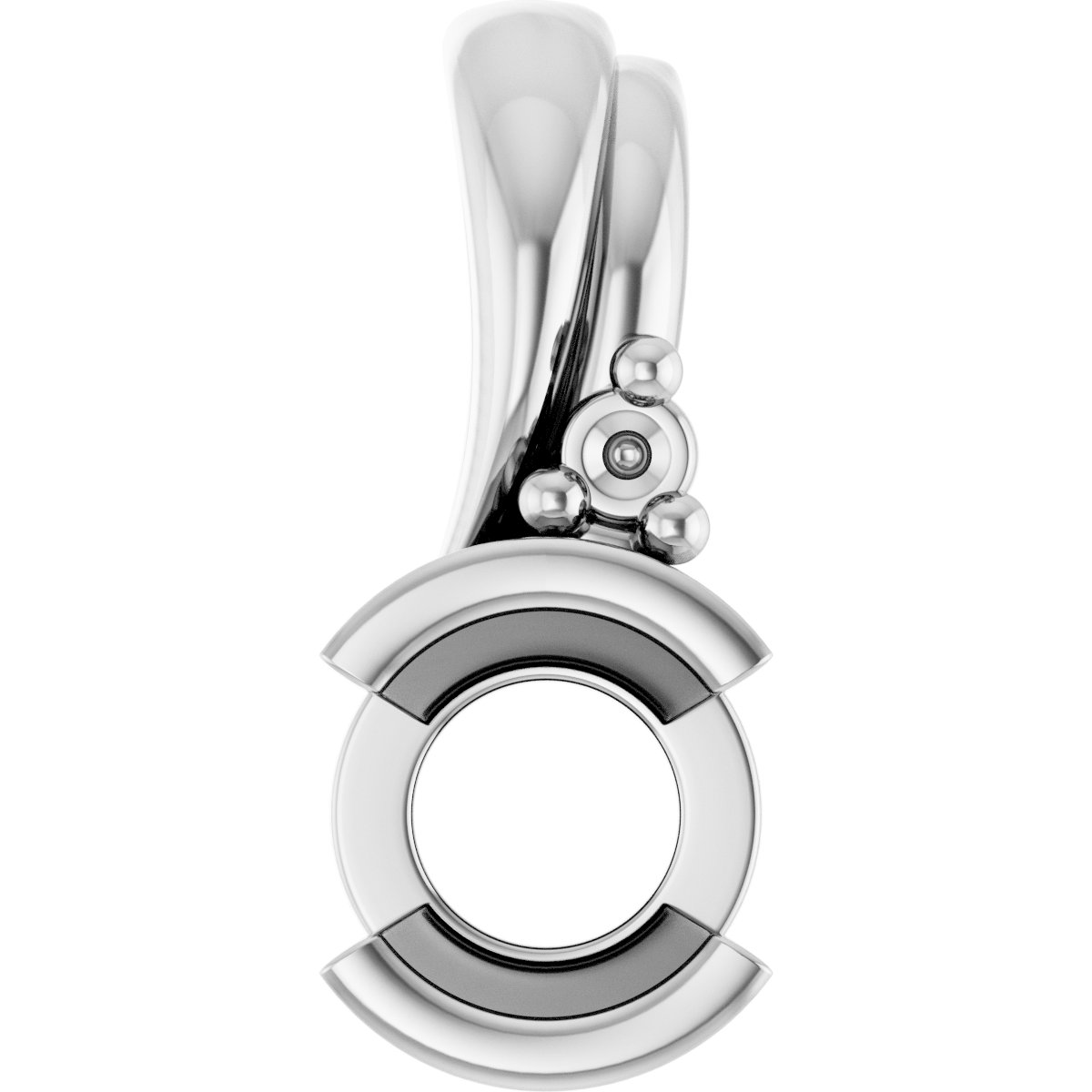 Accented Half Bezel Pendant