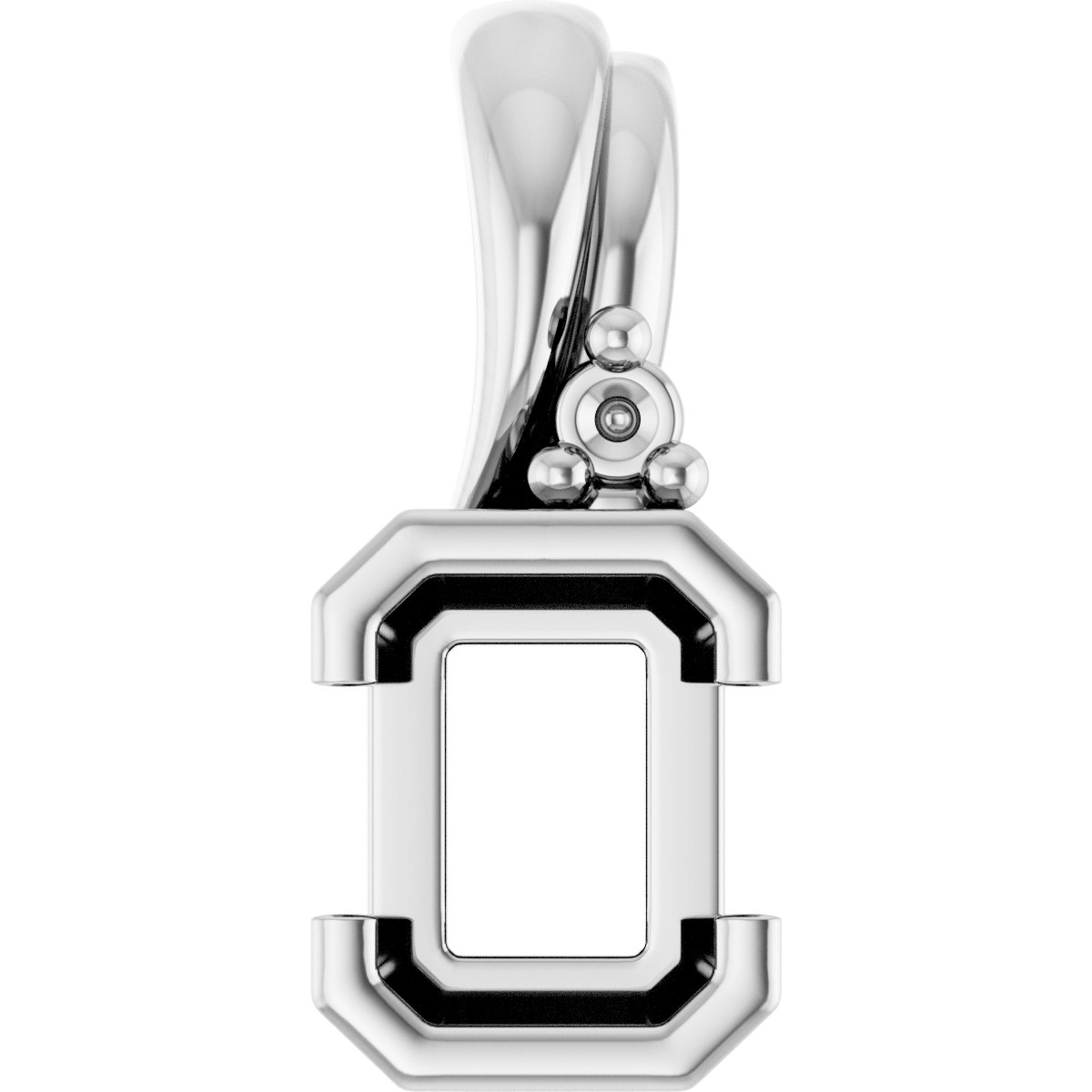 Accented Half Bezel Pendant