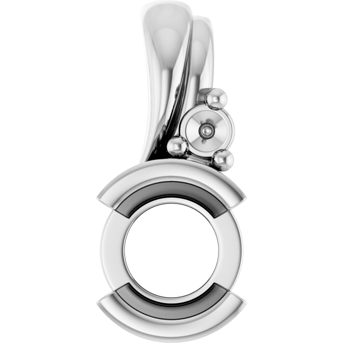 Accented Half Bezel Pendant