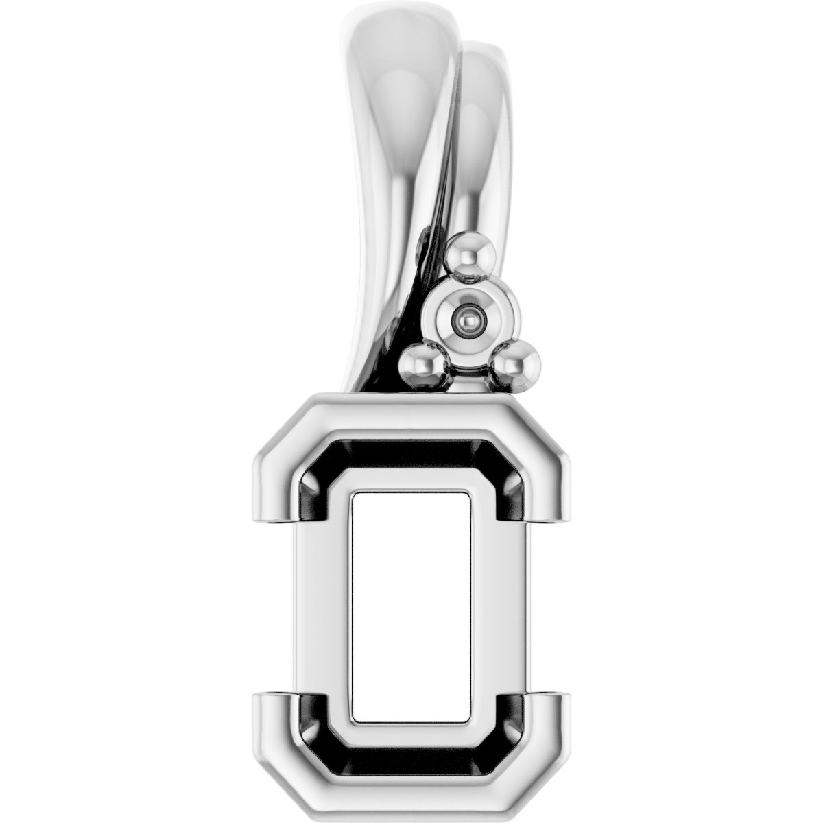 Accented Half Bezel Pendant