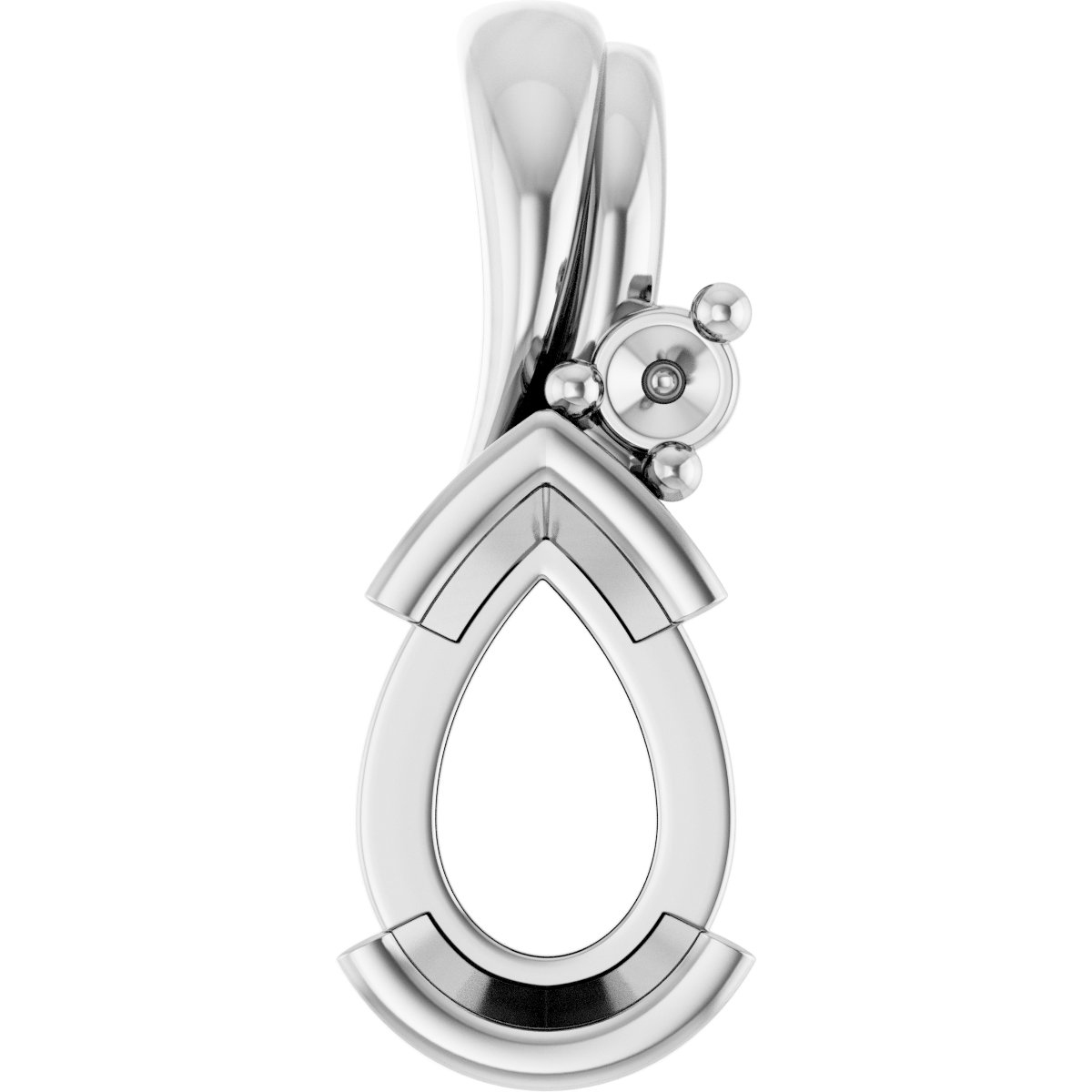 Accented Half Bezel Pendant
