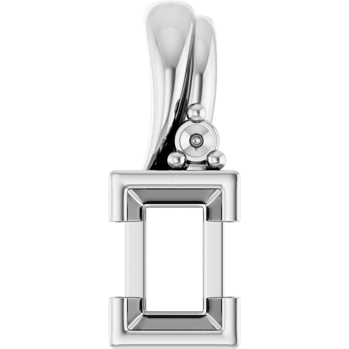 Accented Half Bezel Pendant