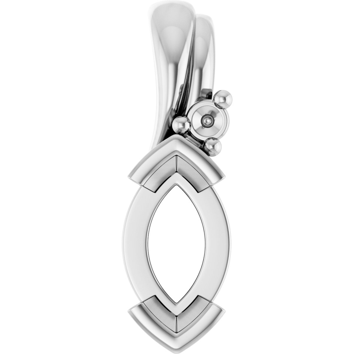 Accented Half Bezel Pendant