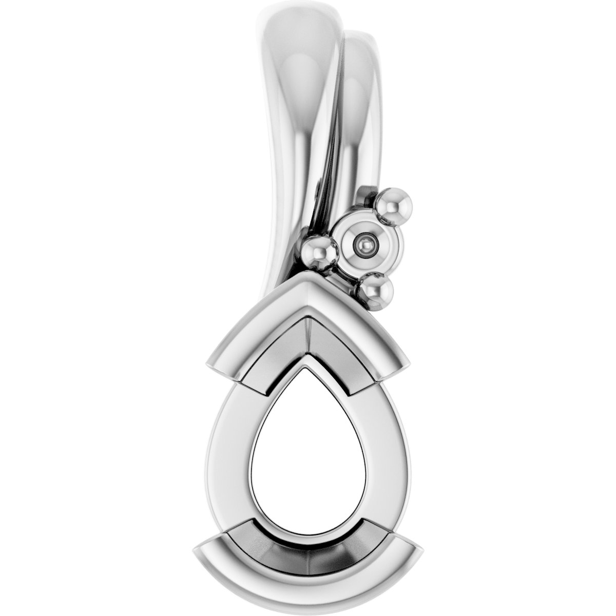 Accented Half Bezel Pendant