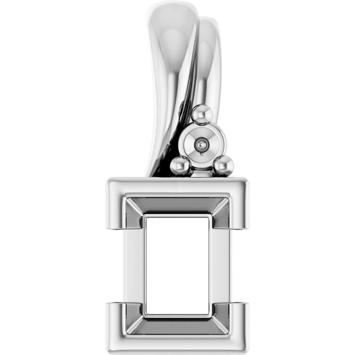 Accented Half Bezel Pendant