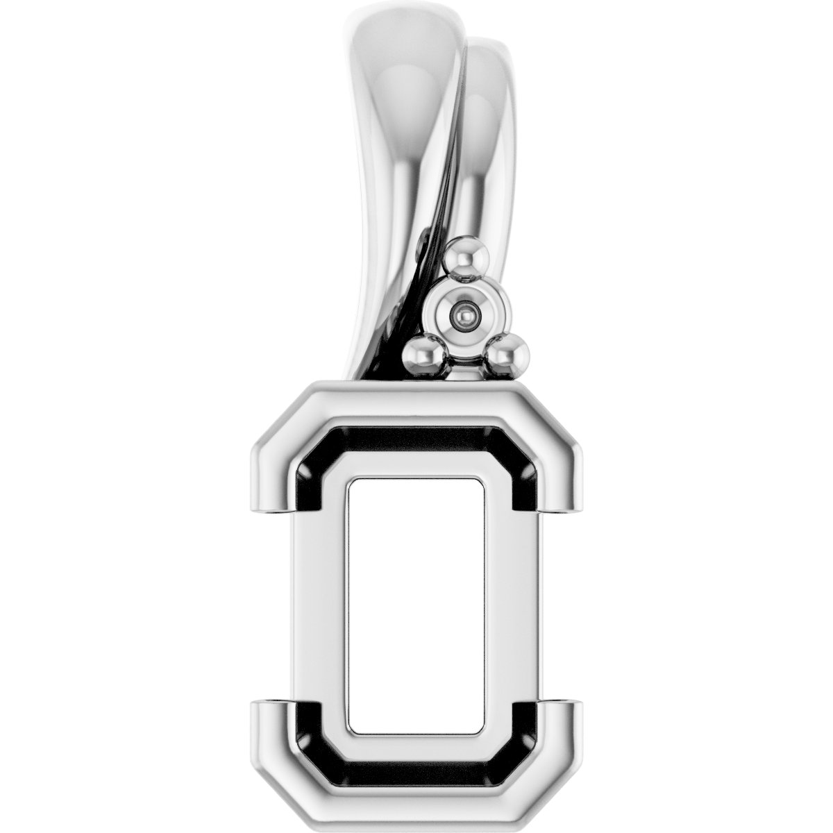 Accented Half Bezel Pendant