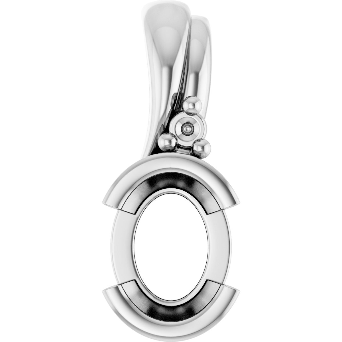 Accented Half Bezel Pendant