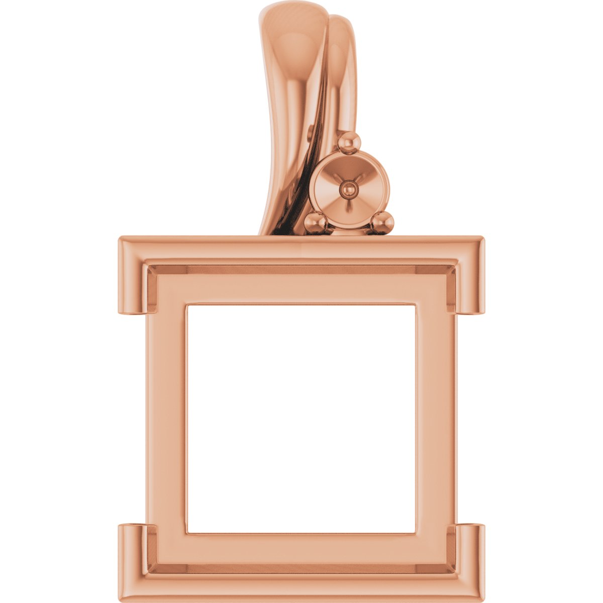 10x10 mm Square Pendant Mounting — Saleh Jewelers