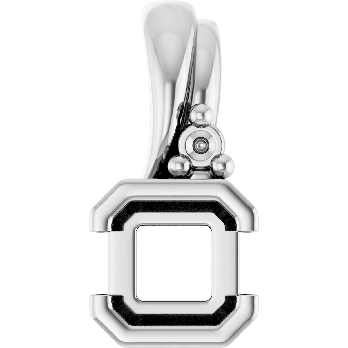 Accented Half Bezel Pendant