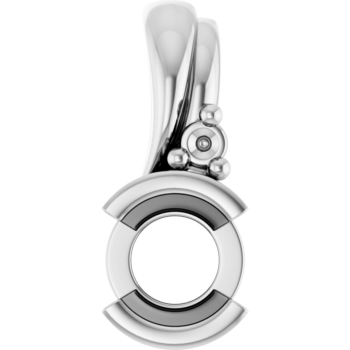 Accented Half Bezel Pendant