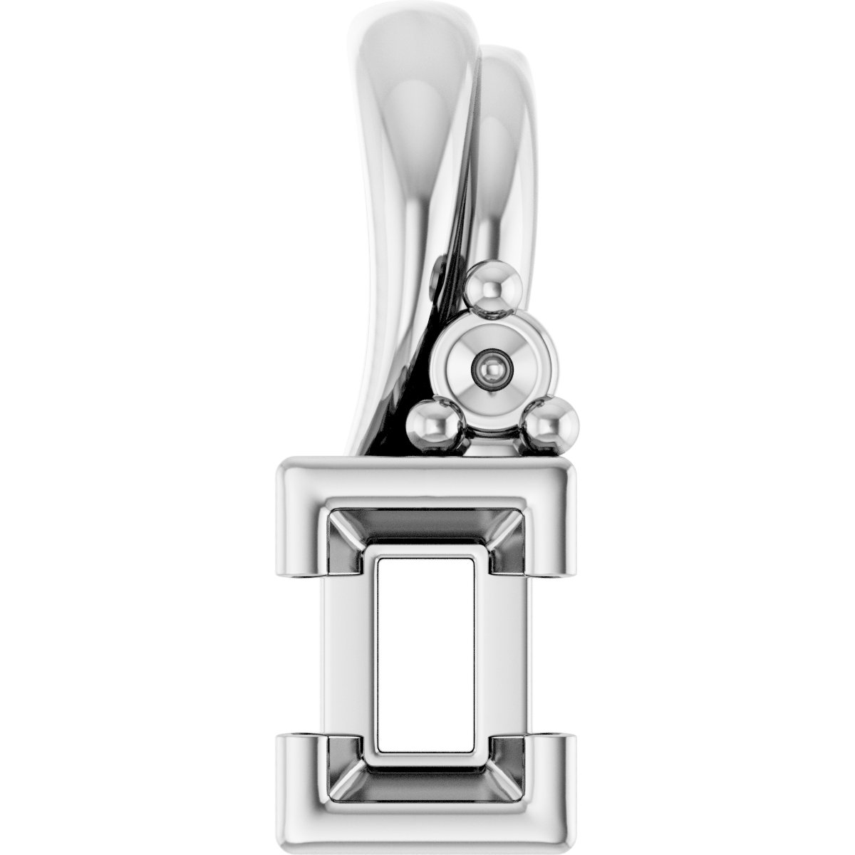 Accented Half Bezel Pendant