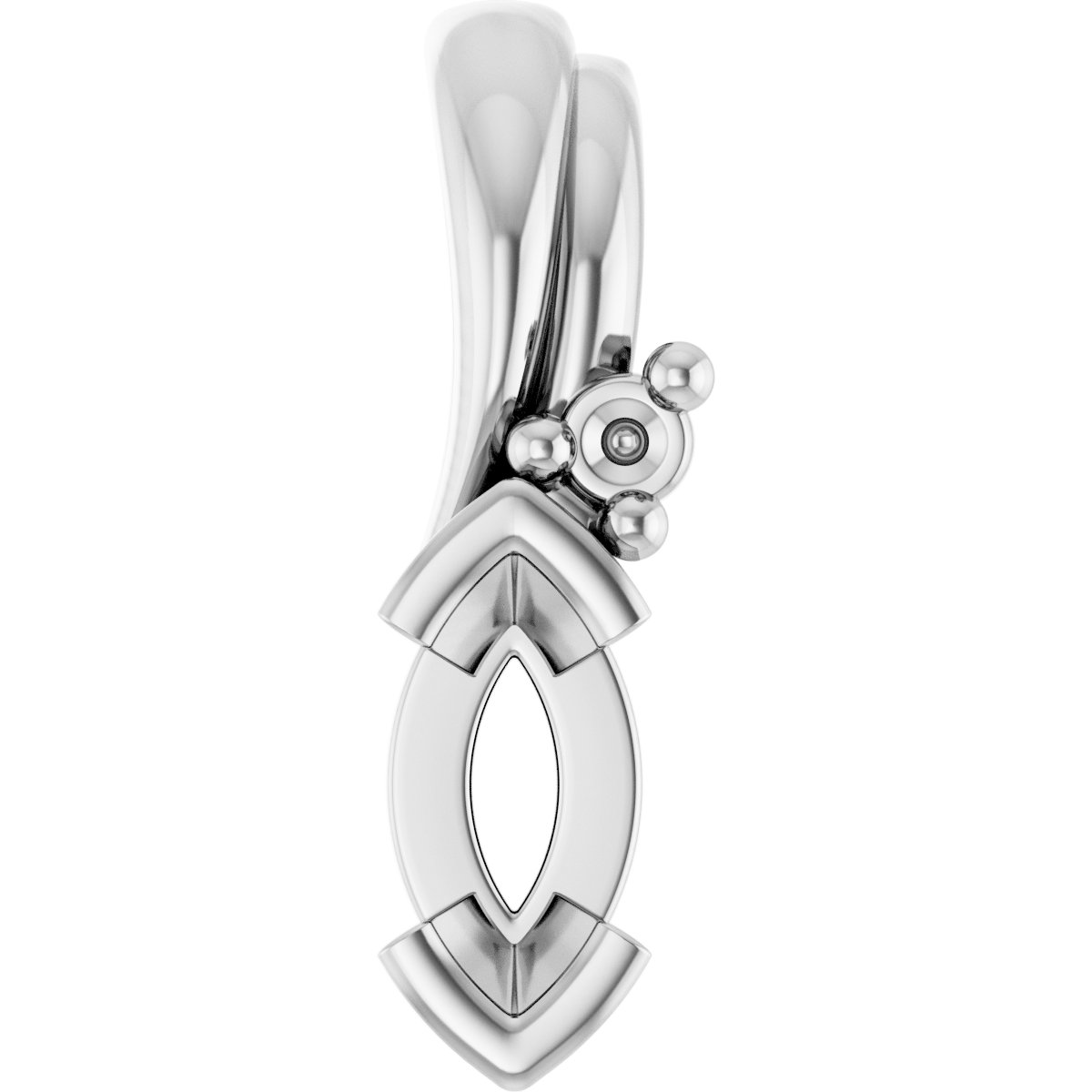 Accented Half Bezel Pendant
