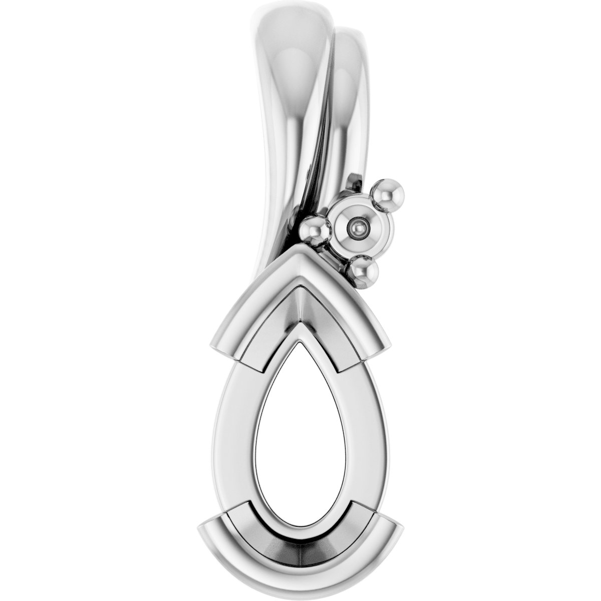 Accented Half Bezel Pendant