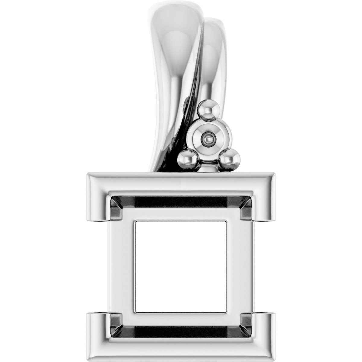 Accented Half Bezel Pendant