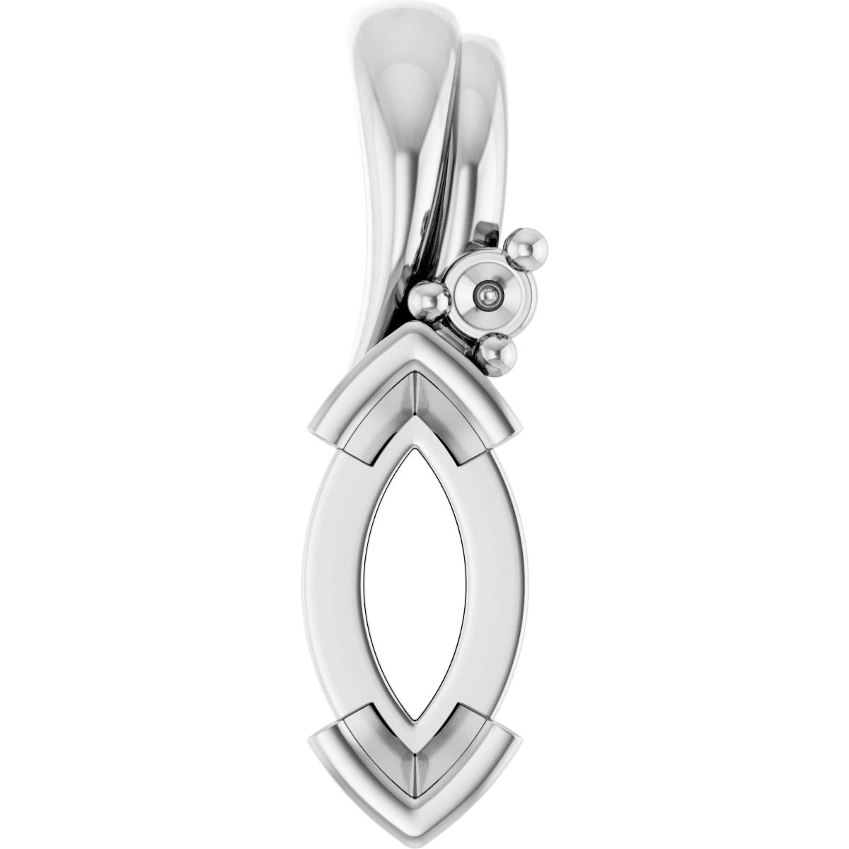 Accented Half Bezel Pendant