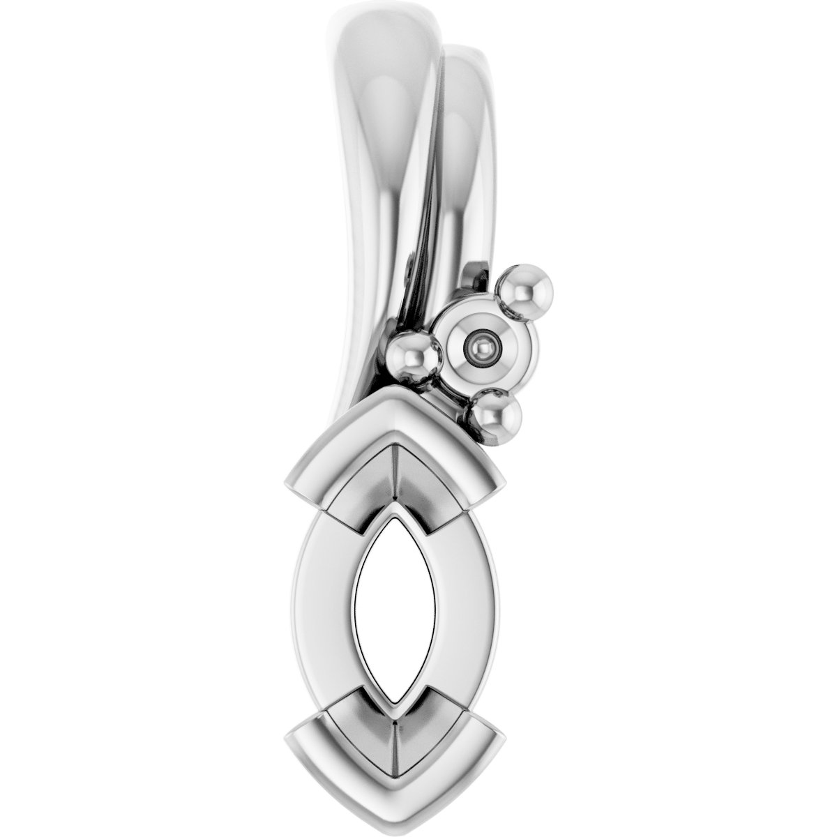 Accented Half Bezel Pendant
