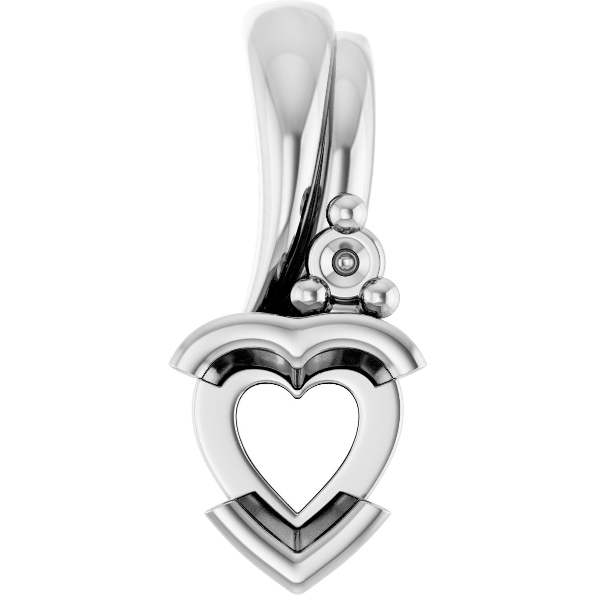 Accented Half Bezel Pendant