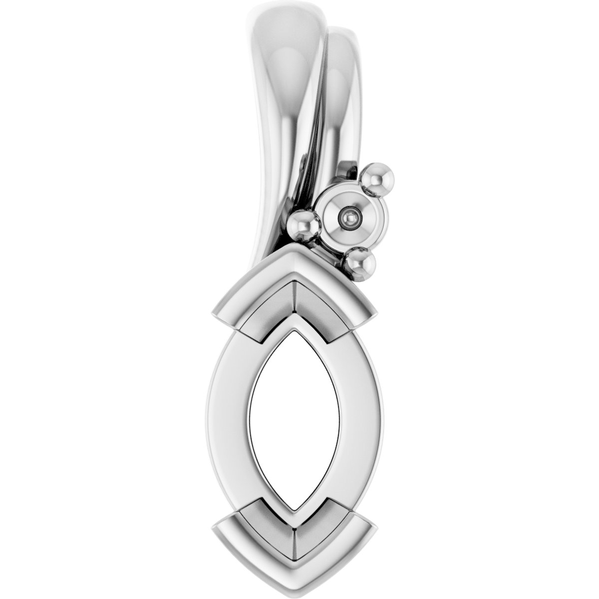 Accented Half Bezel Pendant
